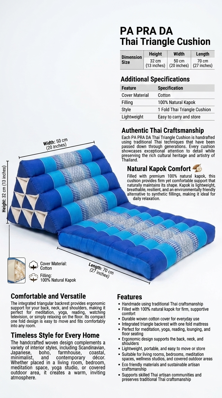 PA PRA DA - Thai Triangle Cushion (1 fold )