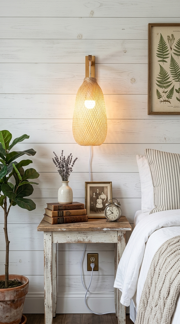PERIN Bamboo Plug In Wall Sconce