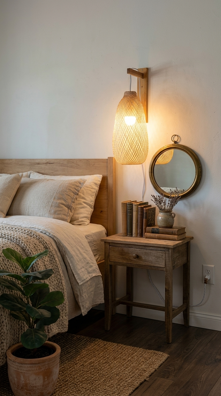 PERIN Bamboo Plug In Wall Sconce