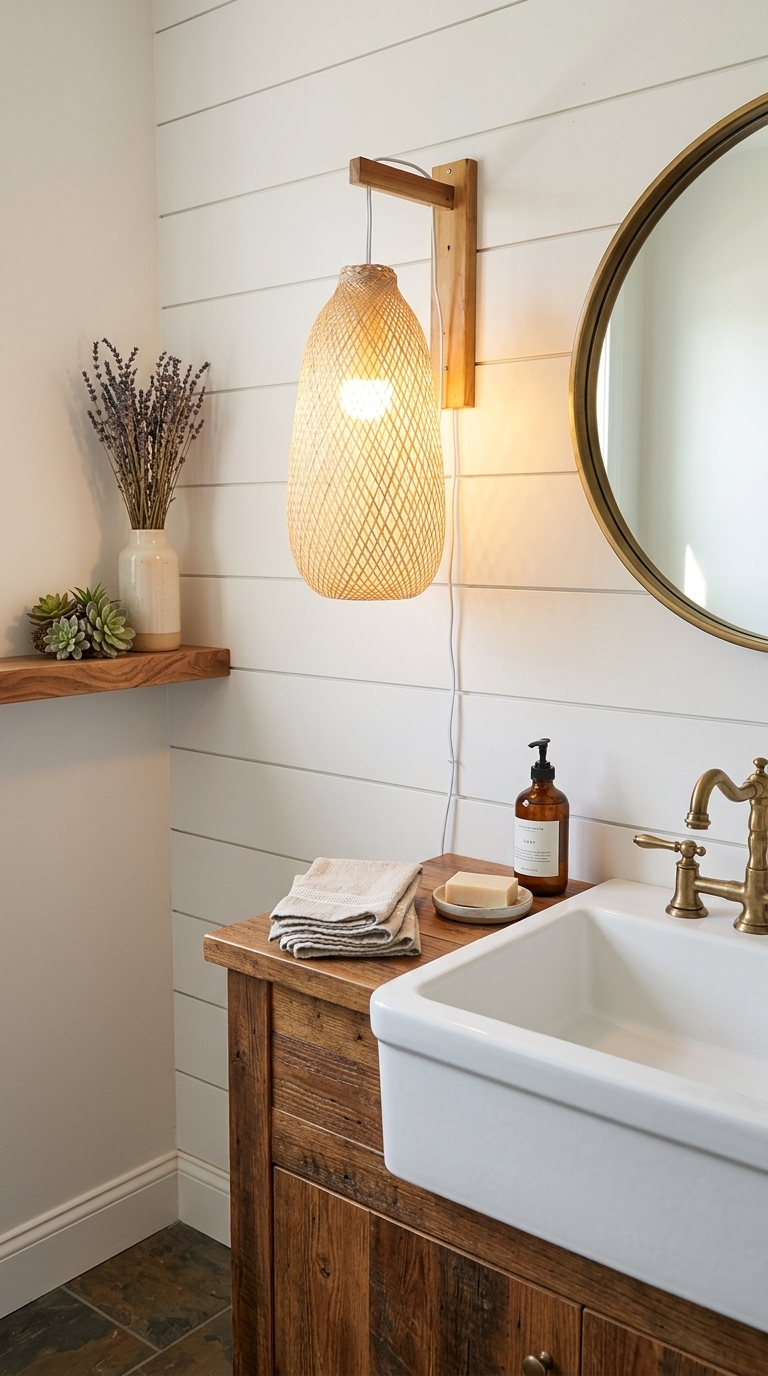 PERIN Bamboo Plug In Wall Sconce
