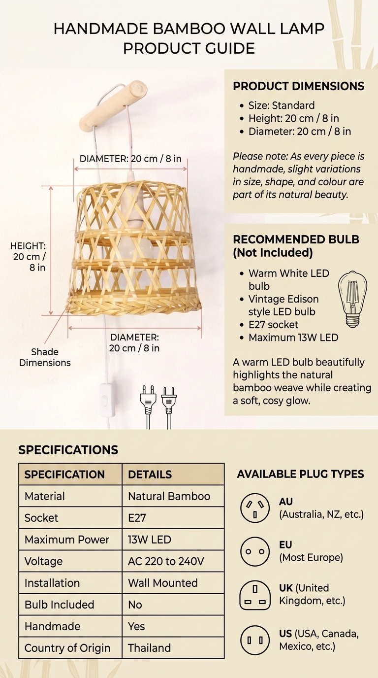 PITCHAYA - Aplique de pared bohemio (8 pulgadas)