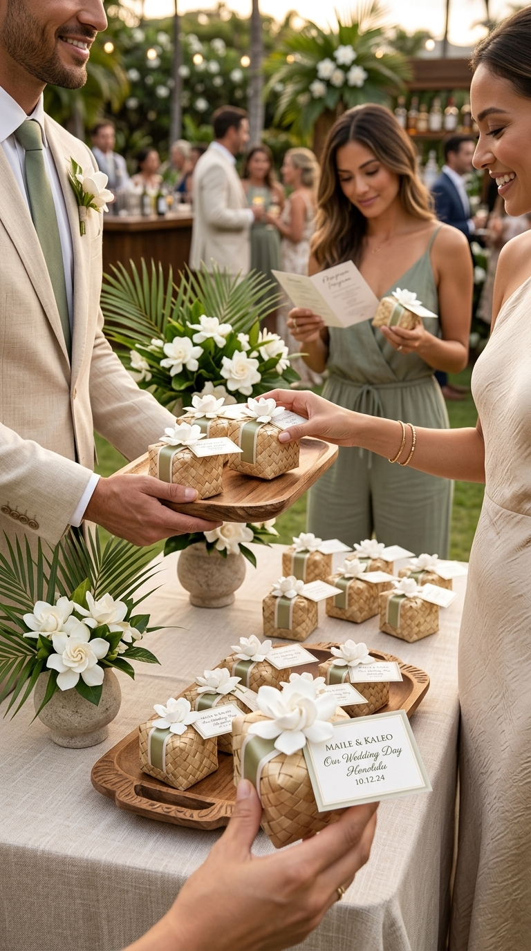 Palm Leaf Wicker Gift Boxes with Lids (Wholesale)