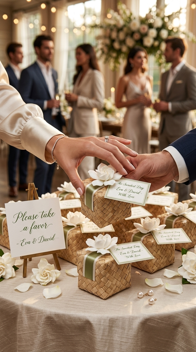 Palm Leaf Wicker Gift Boxes with Lids (Wholesale)