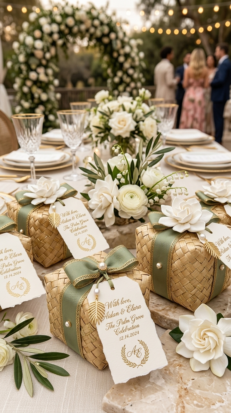 Palm Leaf Wicker Gift Boxes with Lids (Wholesale)