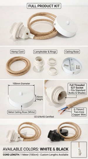 Ensemble de câbles blanc et naturel
