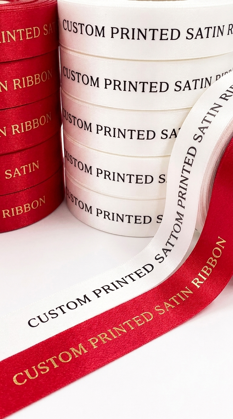 Custom Printed Satin Ribbon (Wholesale)