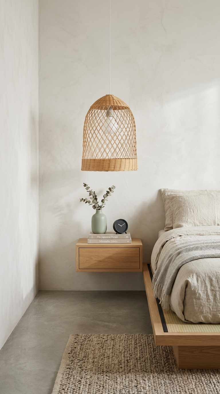 RALARIN – Hängelampenschirm aus Rattan
