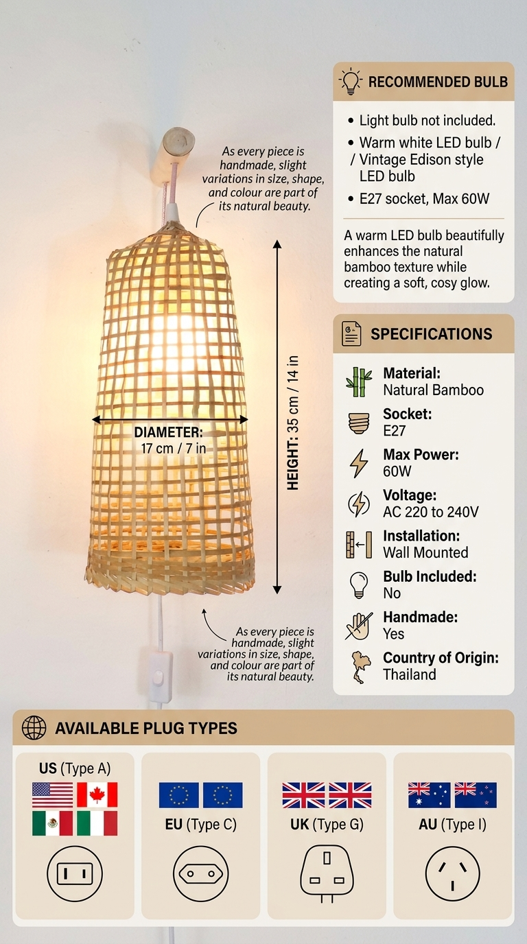 RAPEEPAN Bamboo Wall Sconce