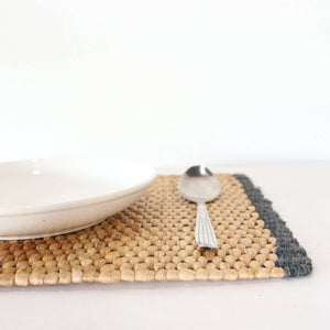 RA SI TA - Woven Boho Placemats (Dark Blue)