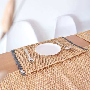 RA SI TA - Woven Boho Placemats (Dark Blue)