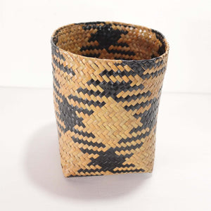 ROM RA WIN Wicker Utensil Basket (Set of 2) - Handwoven storage basket for kitchen organization.