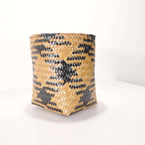 ROM RA WIN Wicker Utensil Basket (Set of 2) handwoven decorative storage basket in natural fibers.