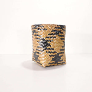 ROM RA WIN Wicker Utensil Basket (Set of 2) in handwoven natural materials for kitchen organization.