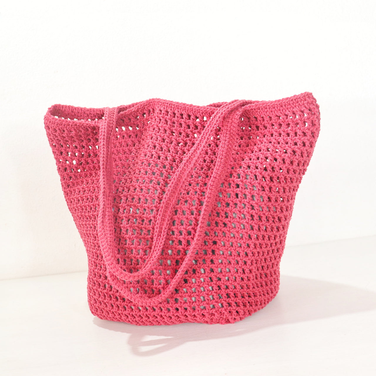 Red Crochet Shoulder Bag