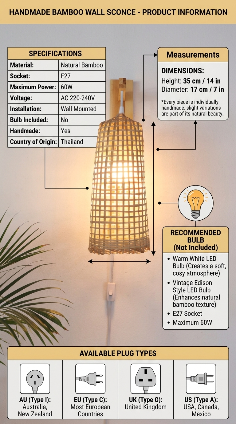 SATINEE Bamboo Wall Sconce