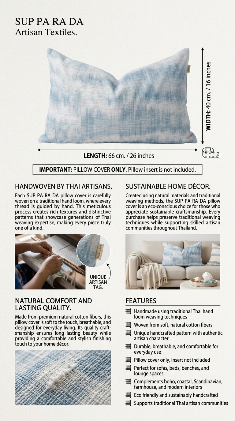 SUP PA RA DA Hand Loom Natural Fiber Decorative Pillow