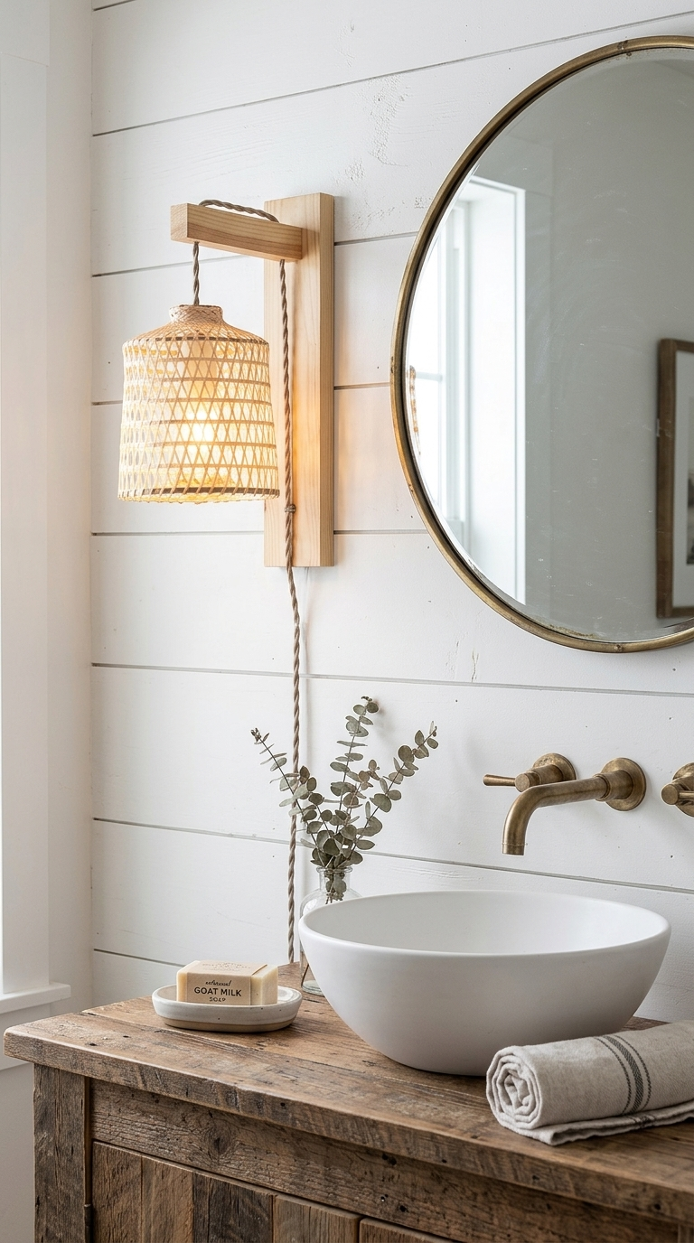 TA SI NEE Bamboo Wall Sconce