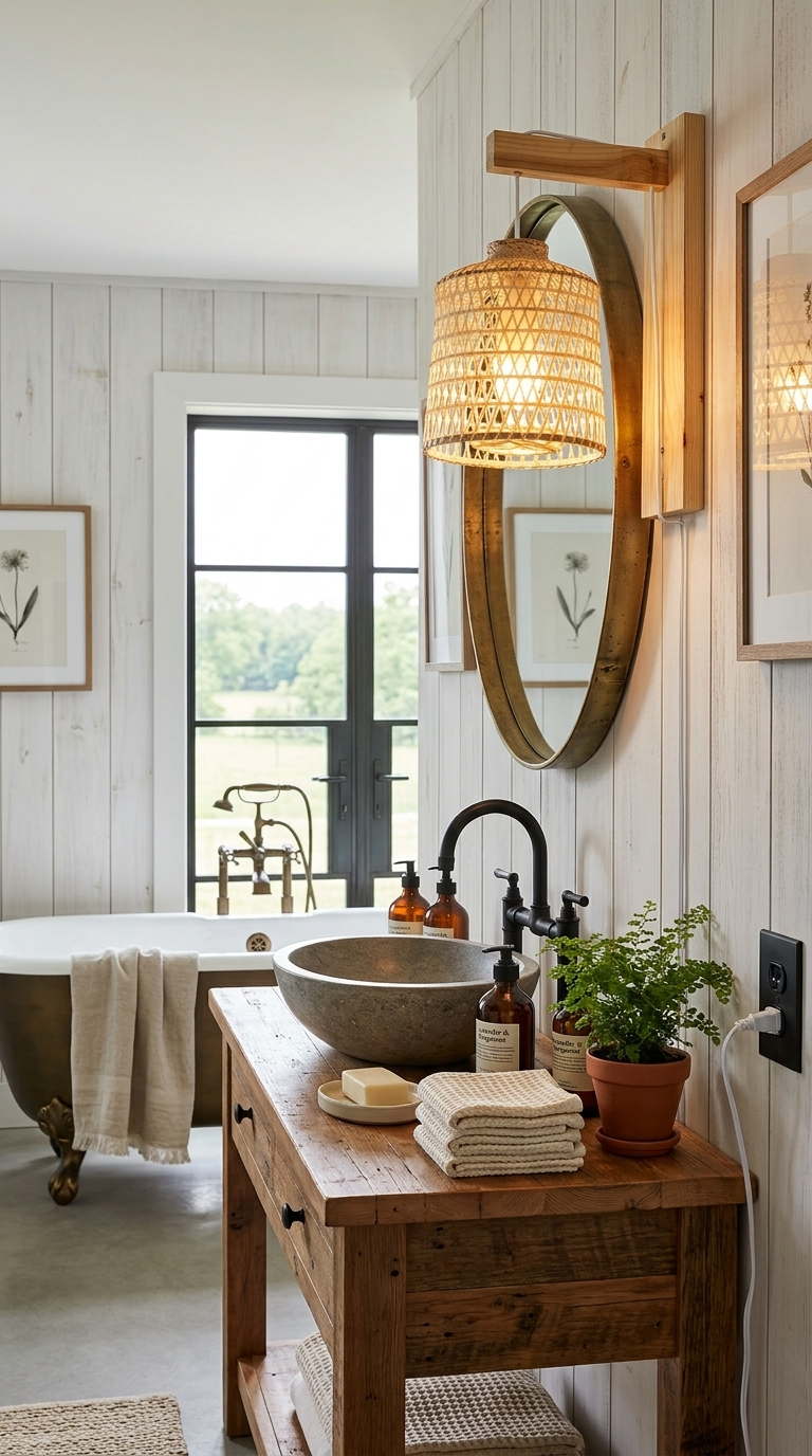TA SI NEE Bamboo Wall Sconce
