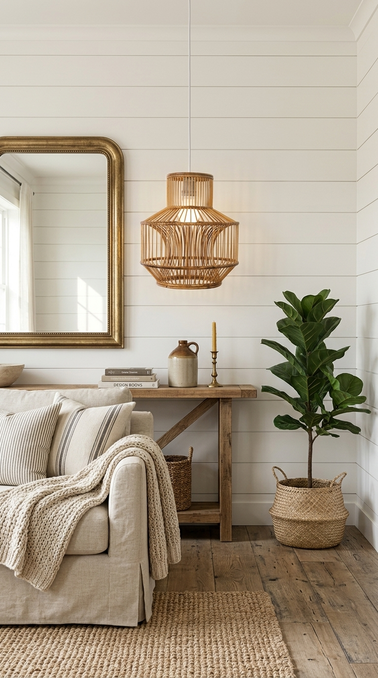 TAWAN – Rattan-Pendelleuchtenschirm (10–15 Zoll)
