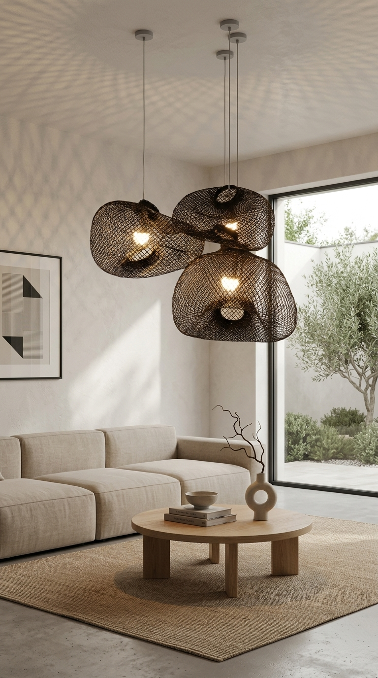 TEERAYA – Black Bamboo Pendant Light