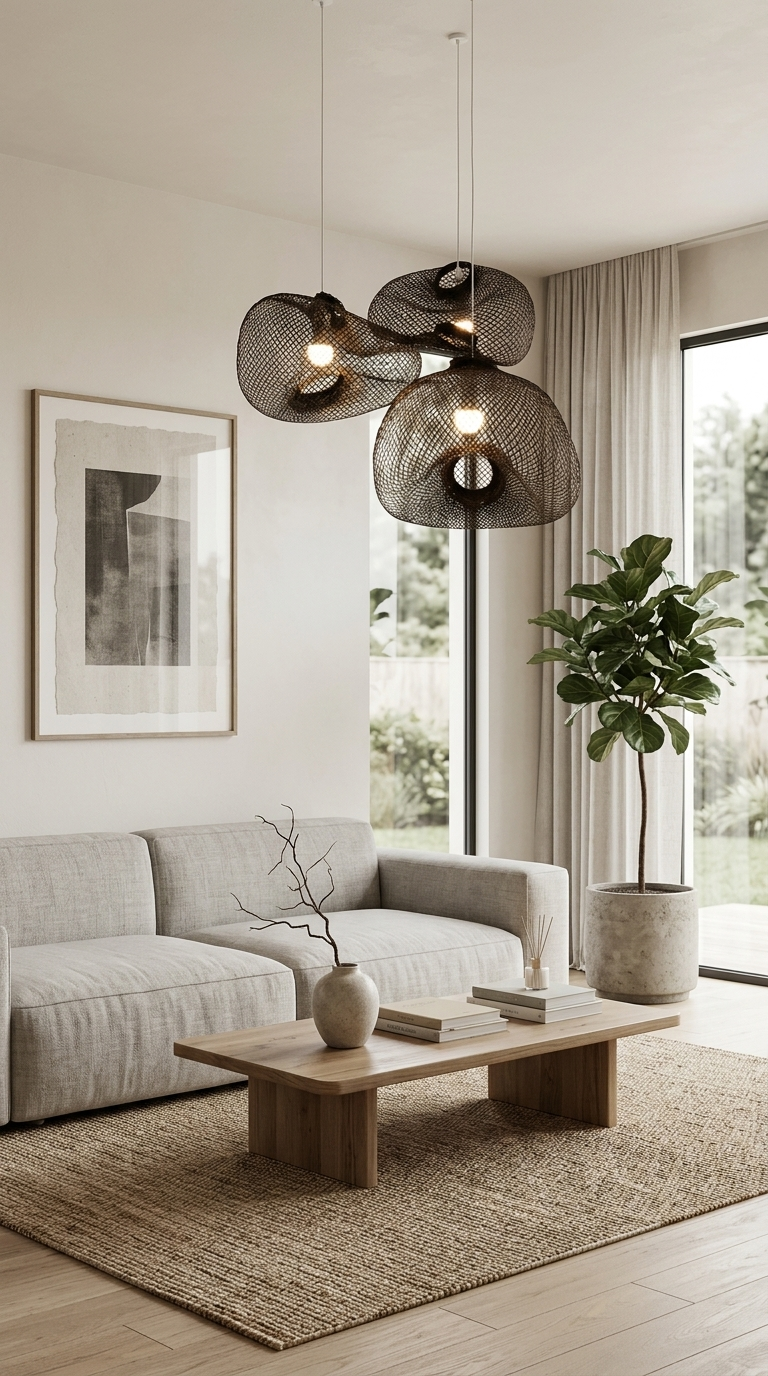 TEERAYA – Black Bamboo Pendant Light