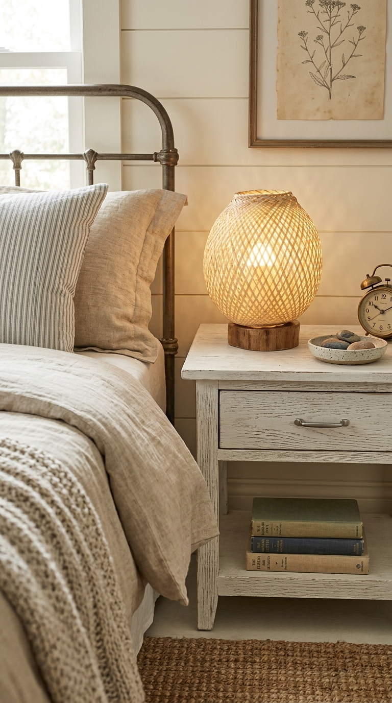 THA NID Boho Table Lamp (Vintage Wood)