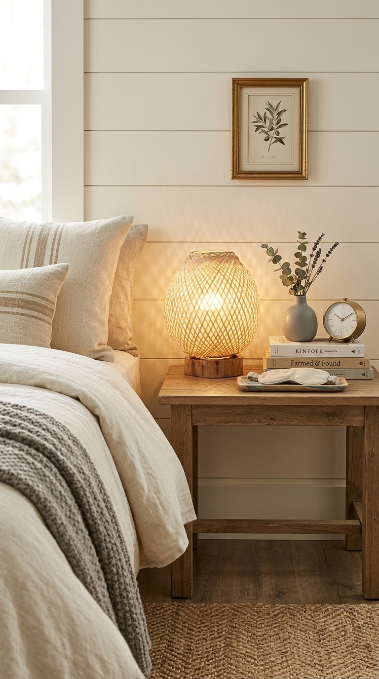 THA NID Boho Table Lamp (Vintage Wood)