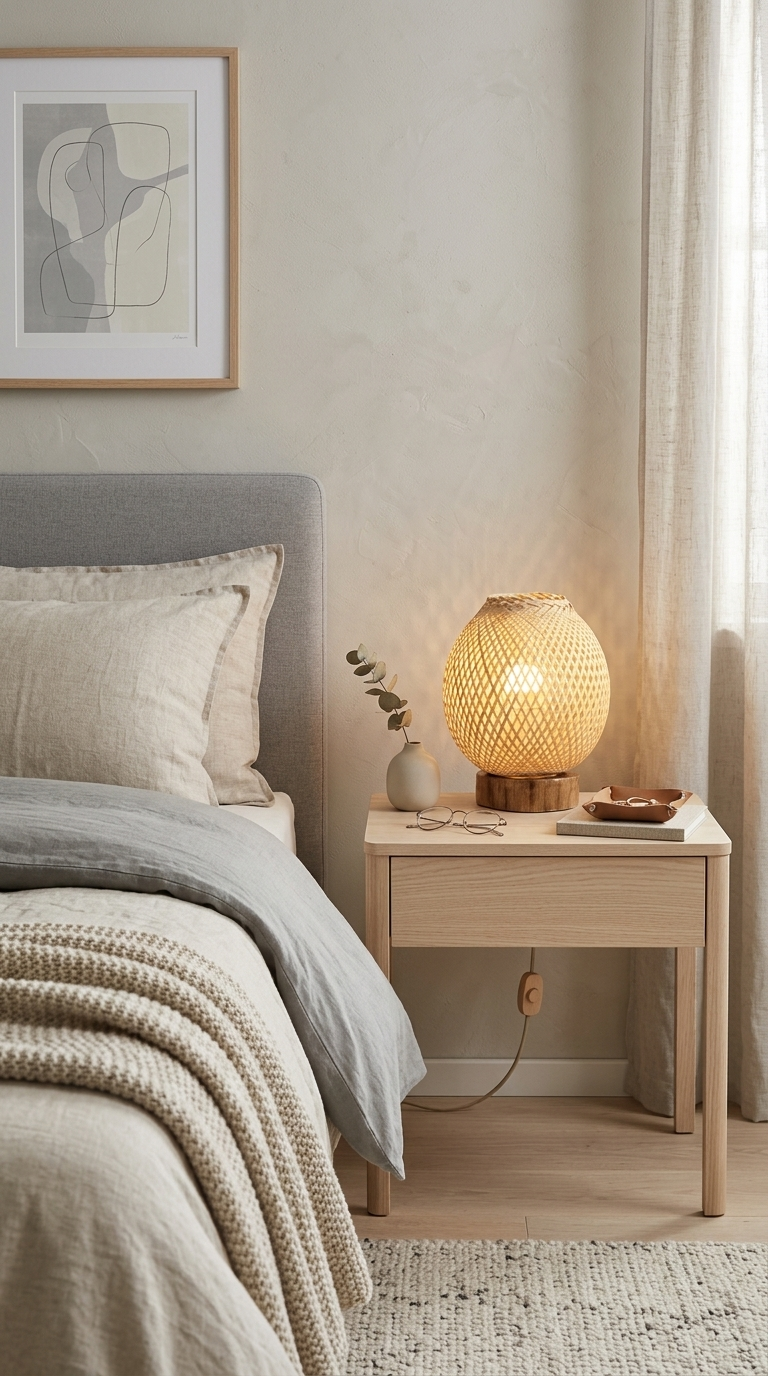THA NID Boho Table Lamp (Vintage Wood)