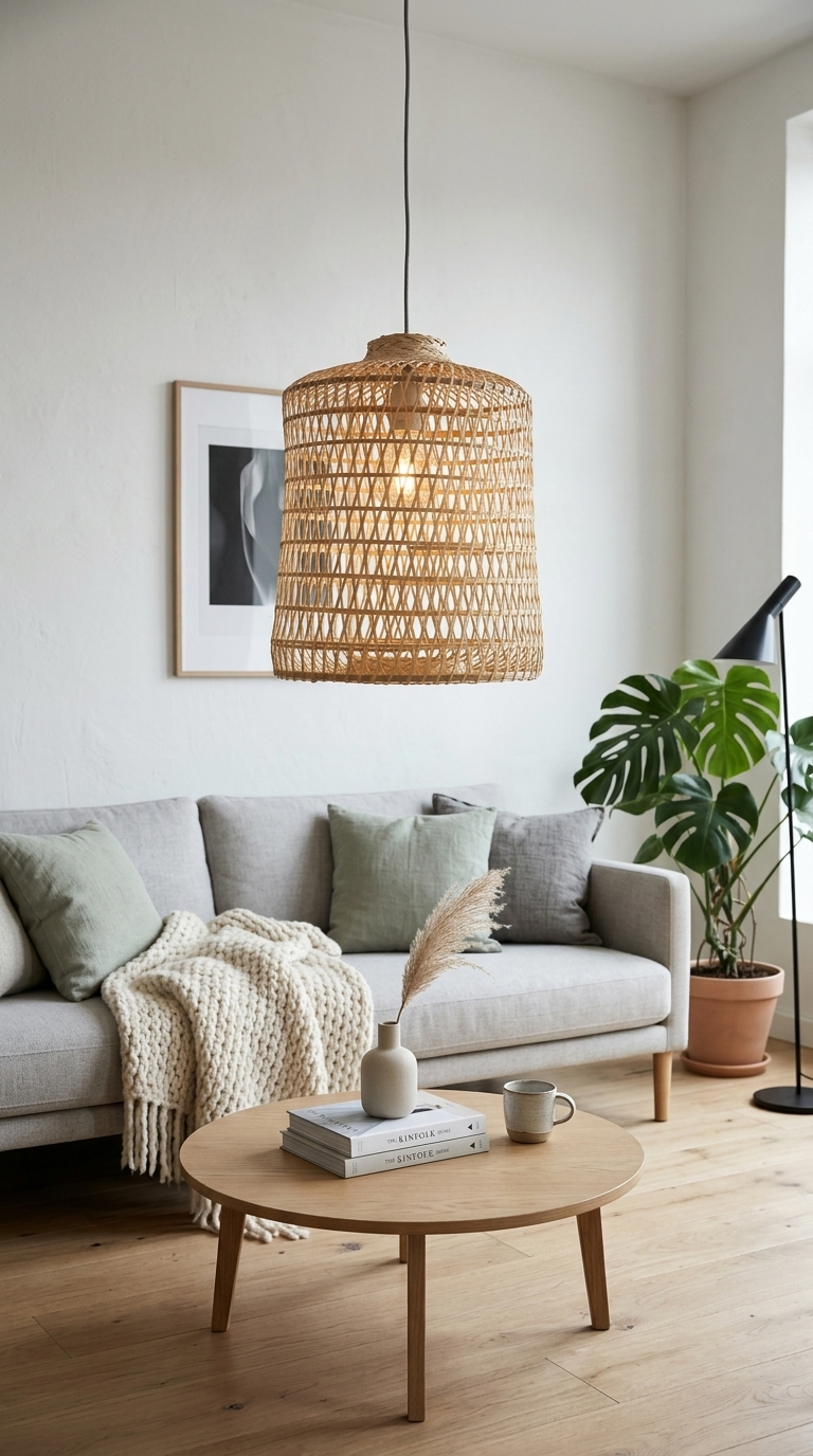 THARA-Bamboe Hanglamp Kap Extra Groot