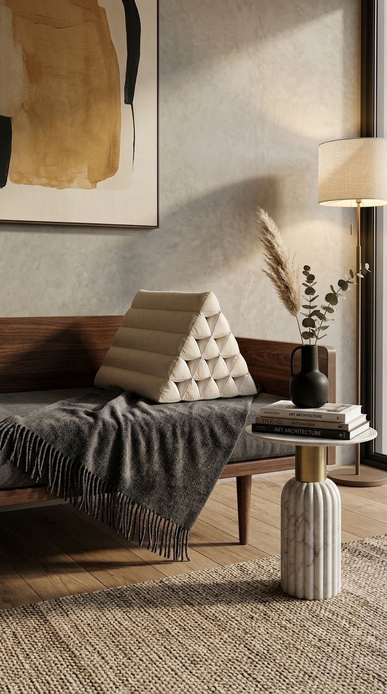 WA RA NA Kapok Thai Triangle Cushion