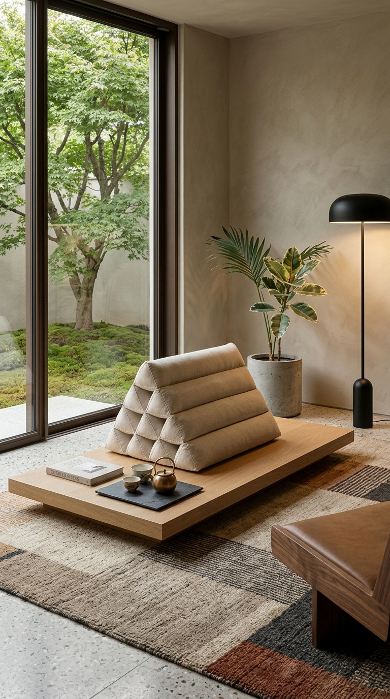 WA RA NA Kapok Thai Triangle Cushion