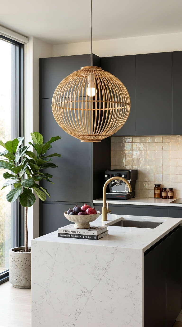 WARRADA - Ronde bamboe hanglamp