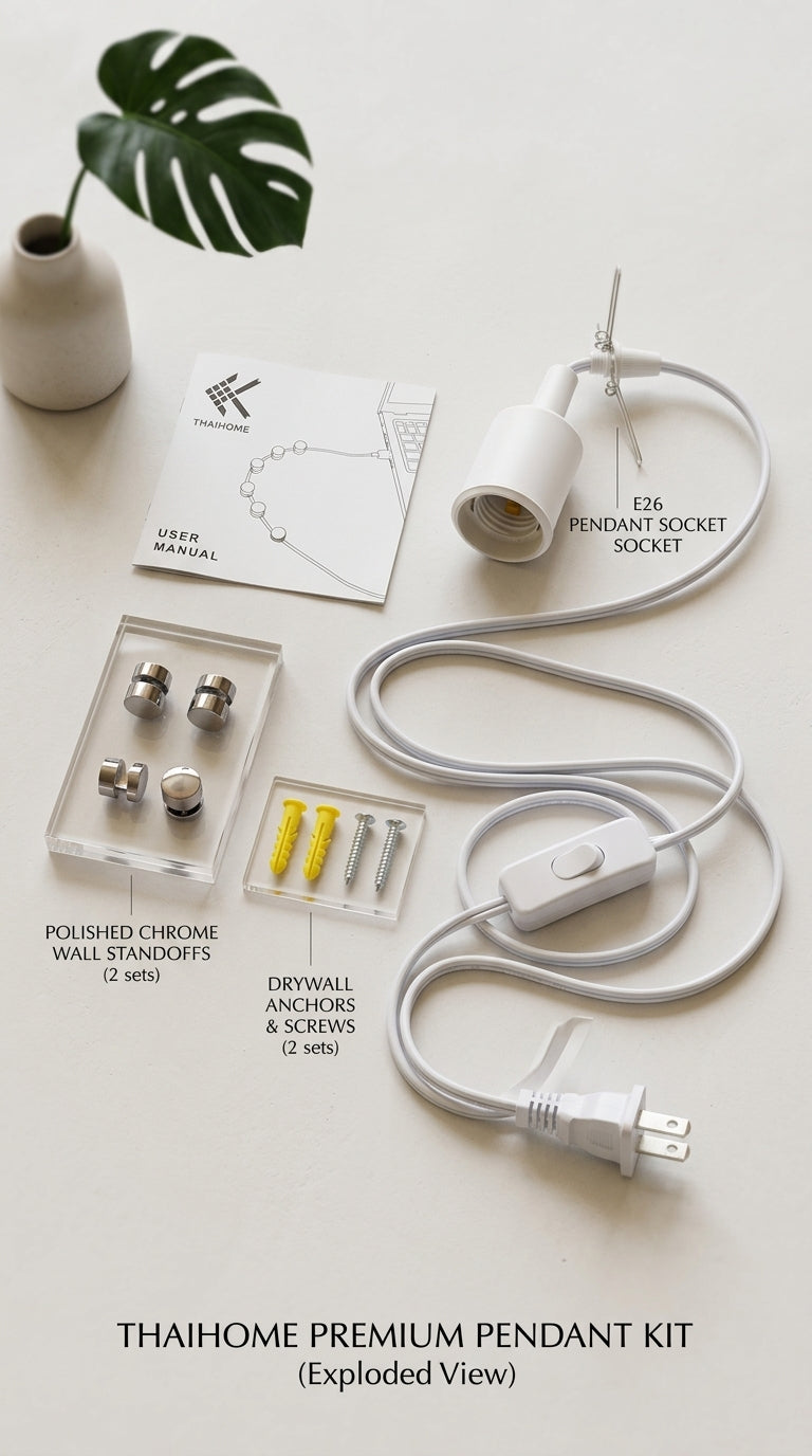 Kit de lampe enfichable US avec interrupteur pour suspension