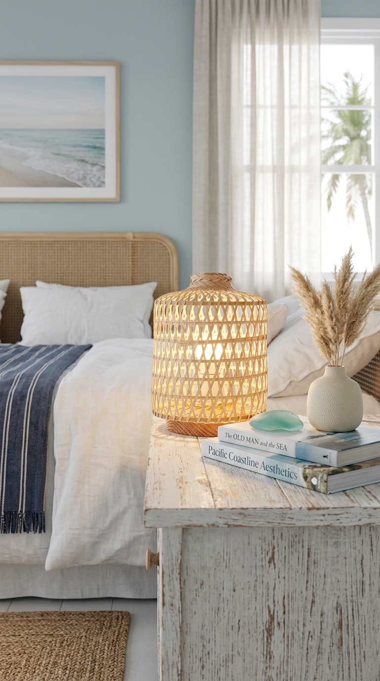 YA NA PAT Natural Cylinder Bamboo Table Lamp