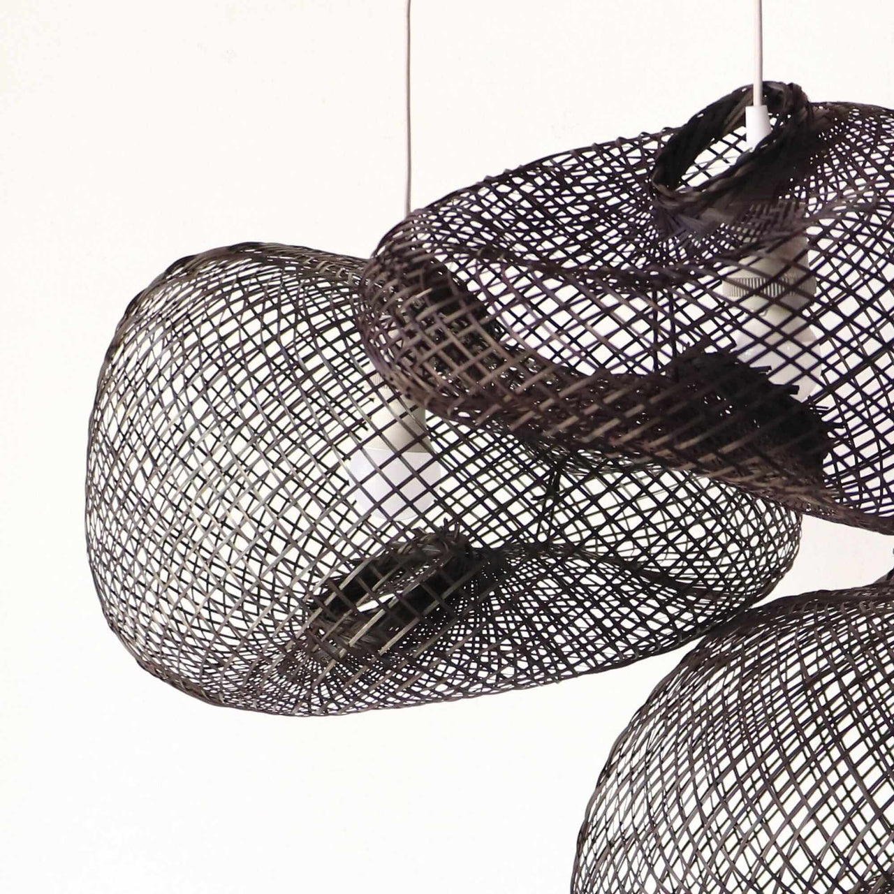 Teeraya - Black Bamboo Pendant Light (Black)