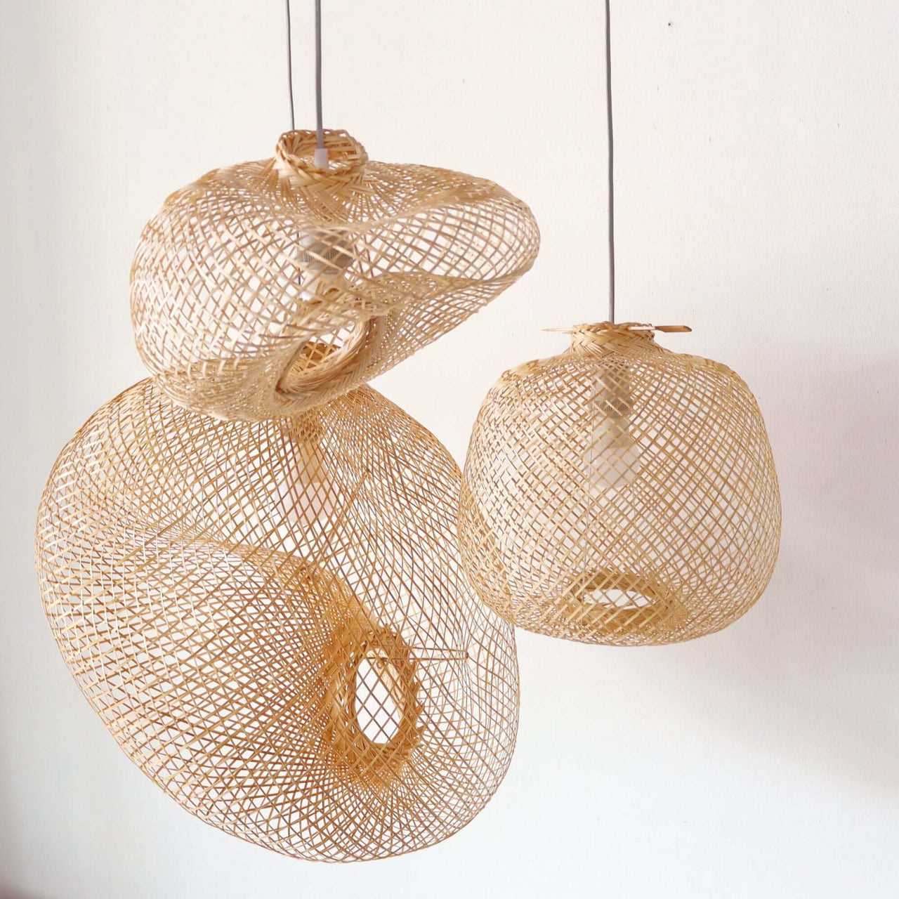 TEERAYA Bamboo Pendant Light Shade (Flexible)