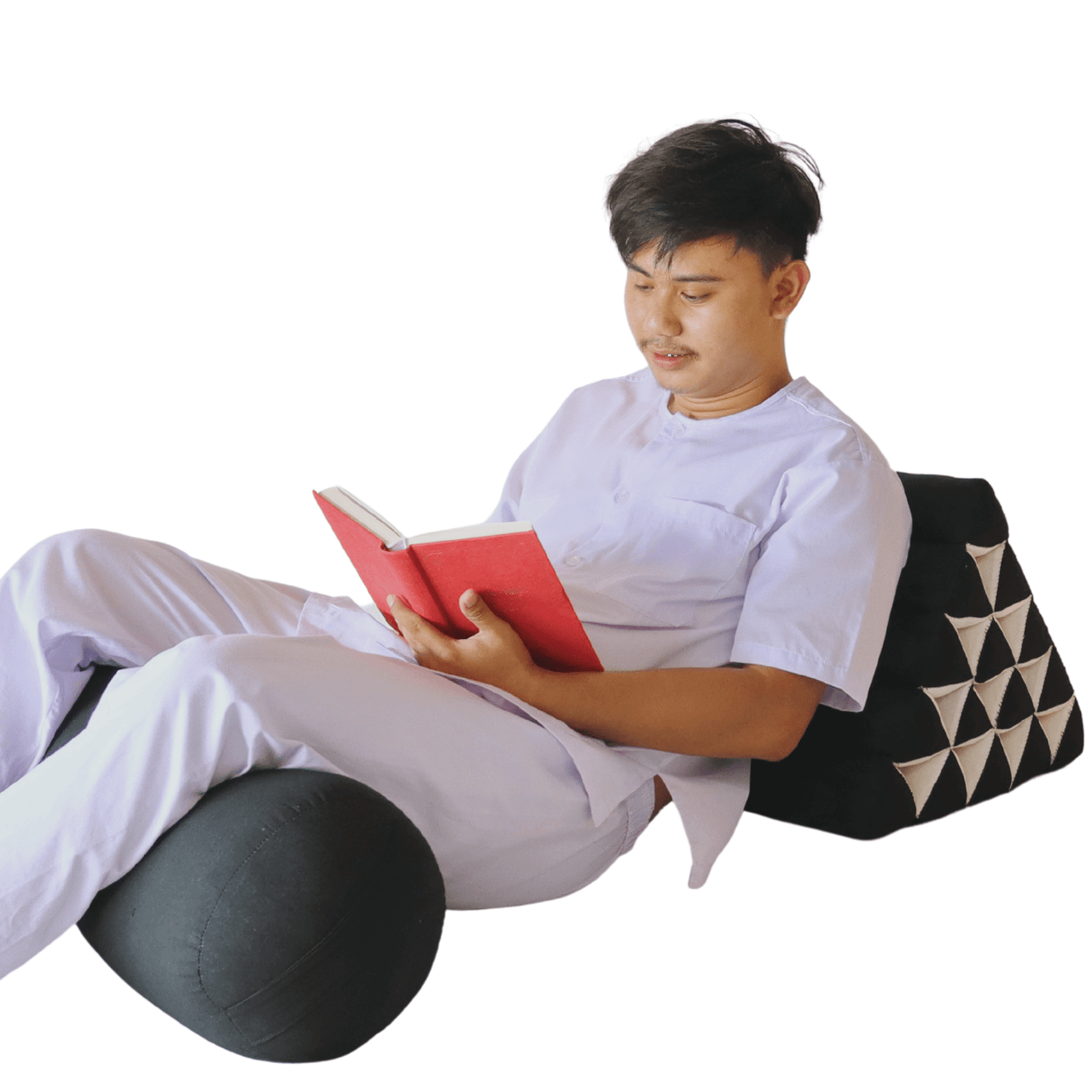 GAVIN - Kapok Yoga Bolster Pillow (Black)