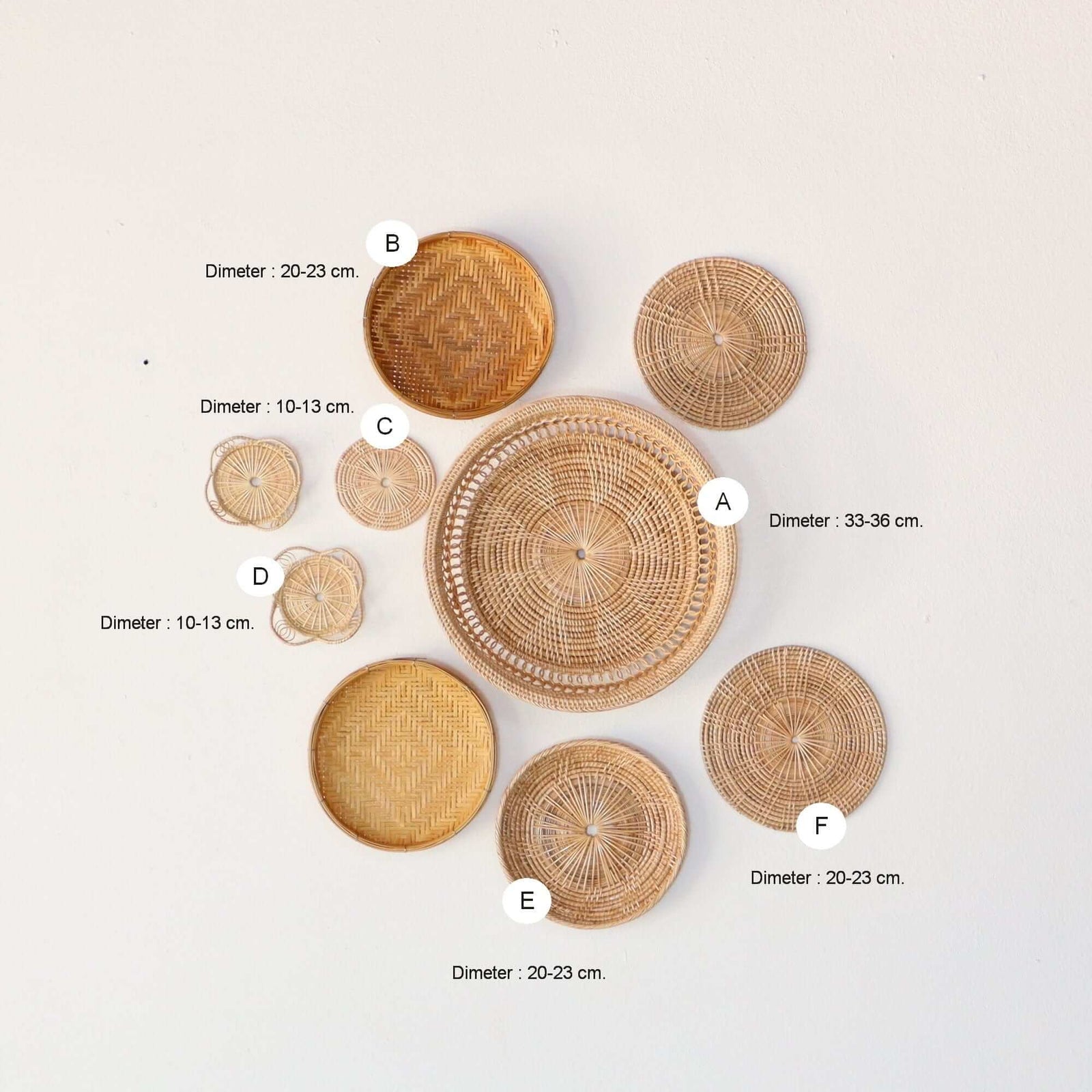 BONG KOD RAT - Wall Art Décor Hanging Set of 9