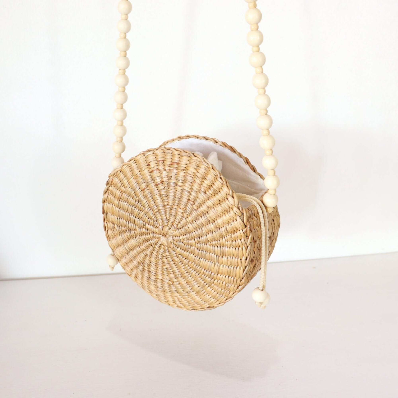 ALIYAH - Round Straw Basket Bag