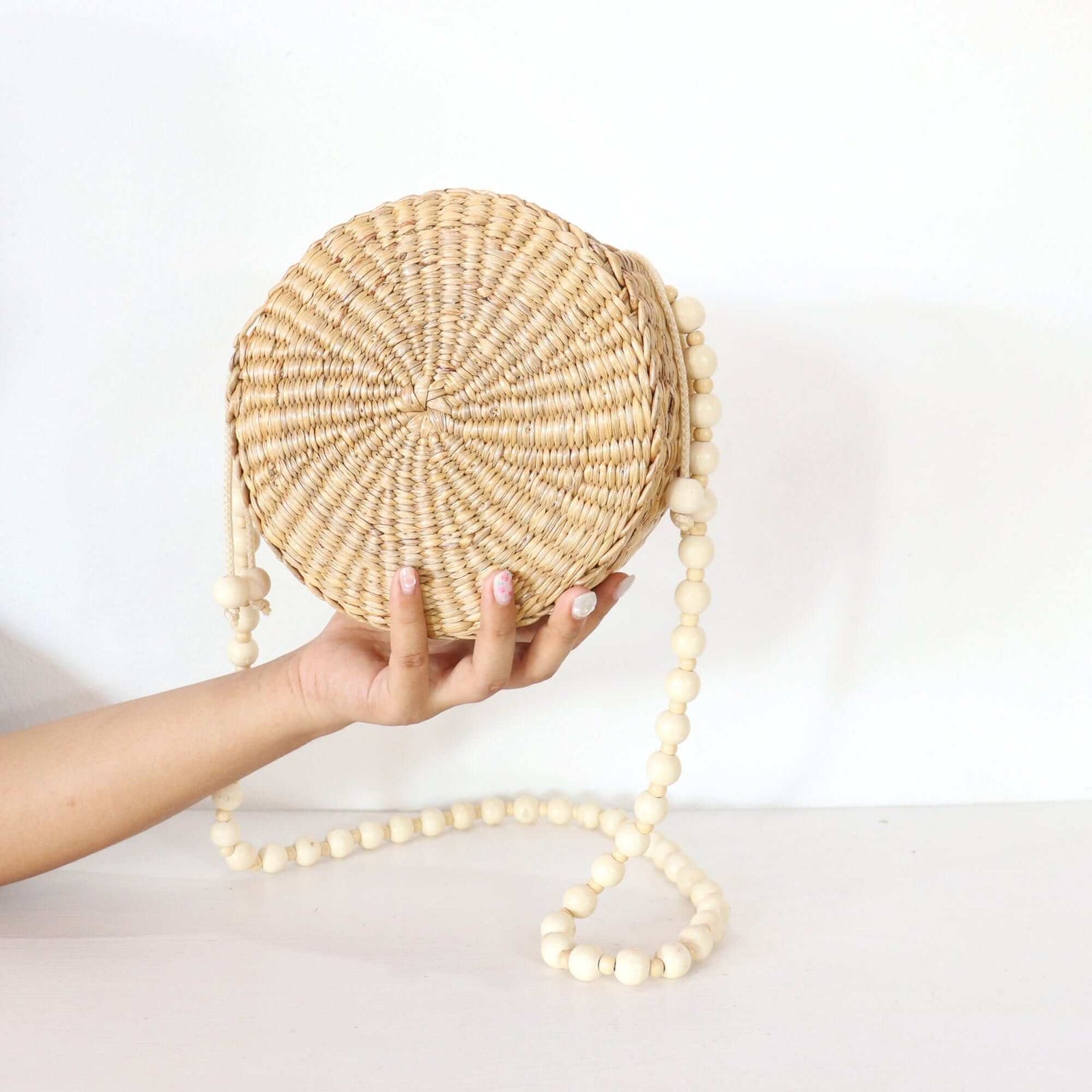 ALIYAH - Round Straw Basket Bag