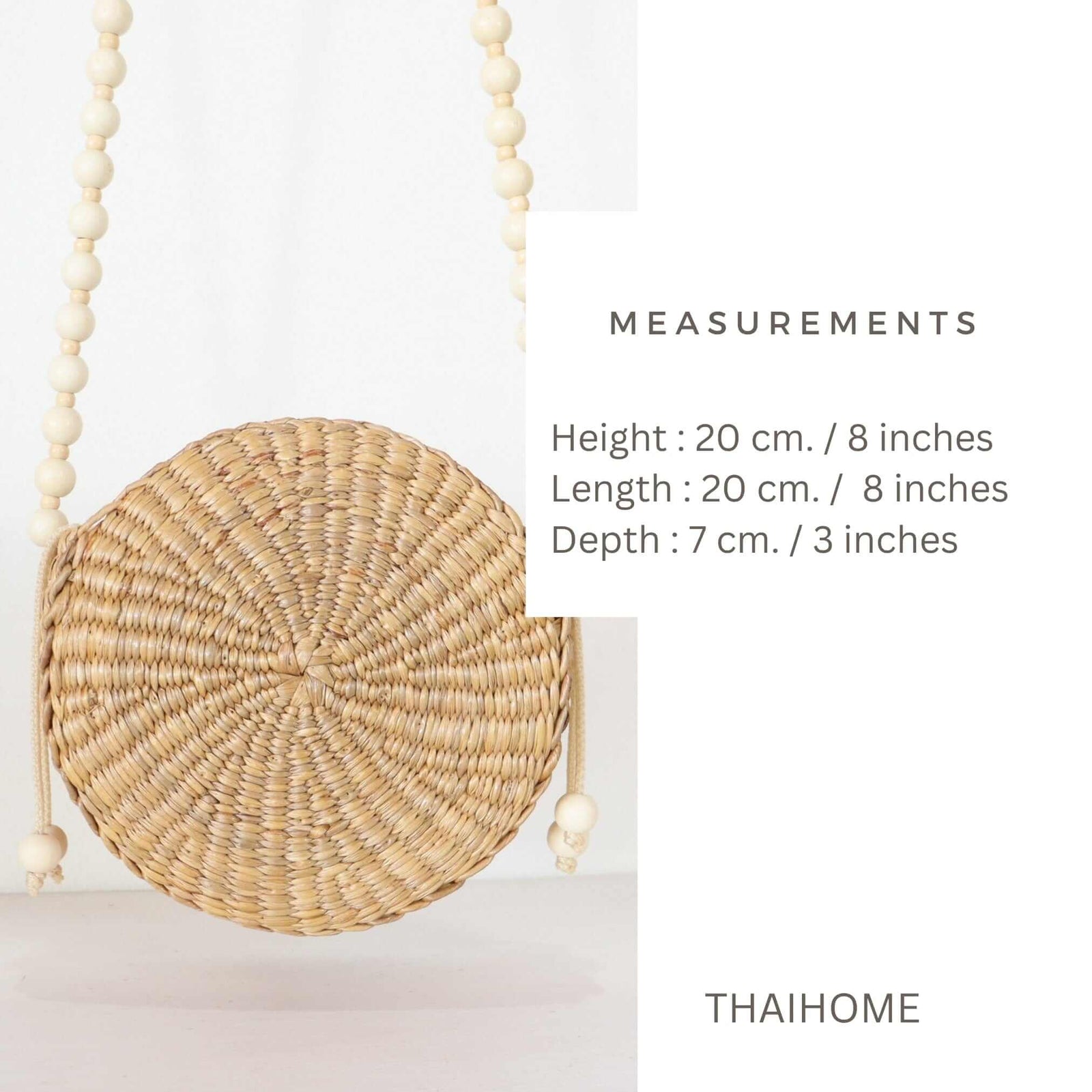 ALIYAH - Round Straw Basket Bag