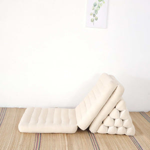 THAIHOME Cushion PRA PA WEE - Thai Triangle Cushion (3-Fold - White)