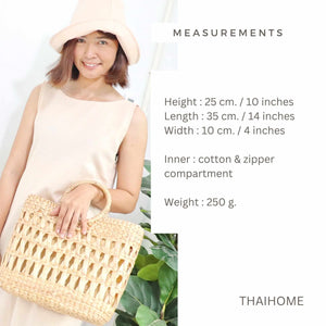 THAIHOME Handbags A NO NA Straw Basket Bag - Effortless Bohemian Chic for Sustainable Style