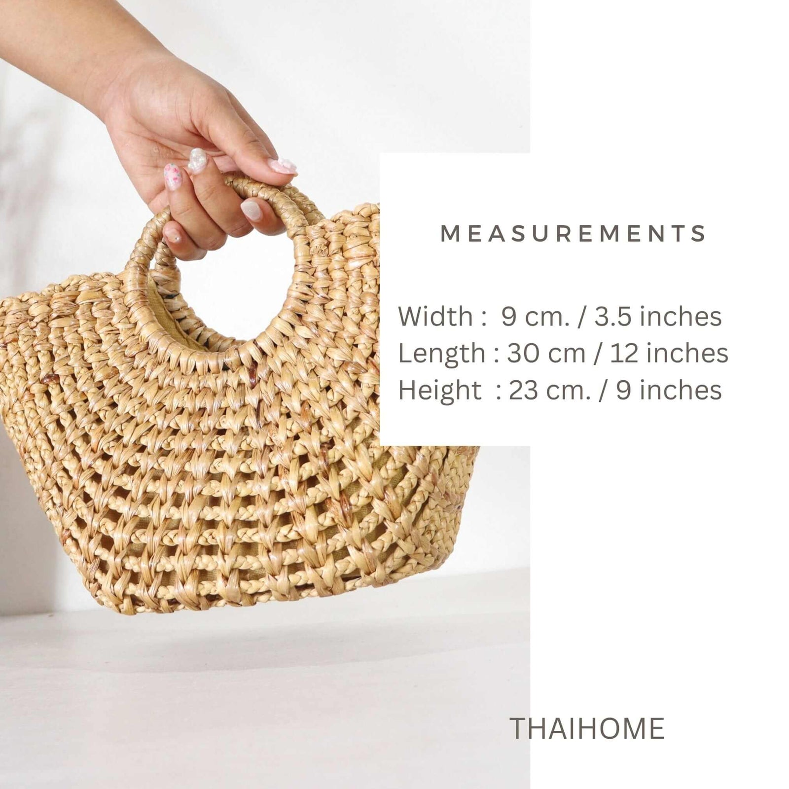 WA YU - Straw basket bag
