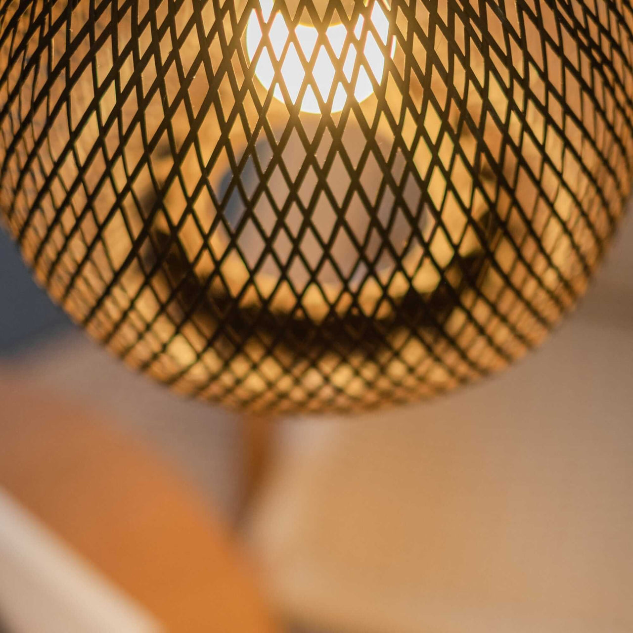 BLACK KUN YA NA - Bamboo Pendant Light Shade (10 - 11 Inches)