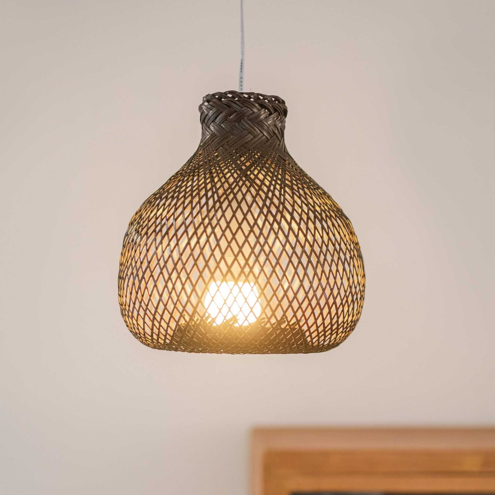 BLACK KUN YA NA - Bamboo Pendant Light Shade (10 - 11 Inches)