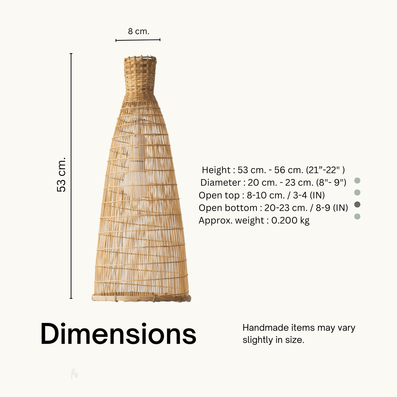 A RA DA - Pendant Light Shade (53-56 cm)