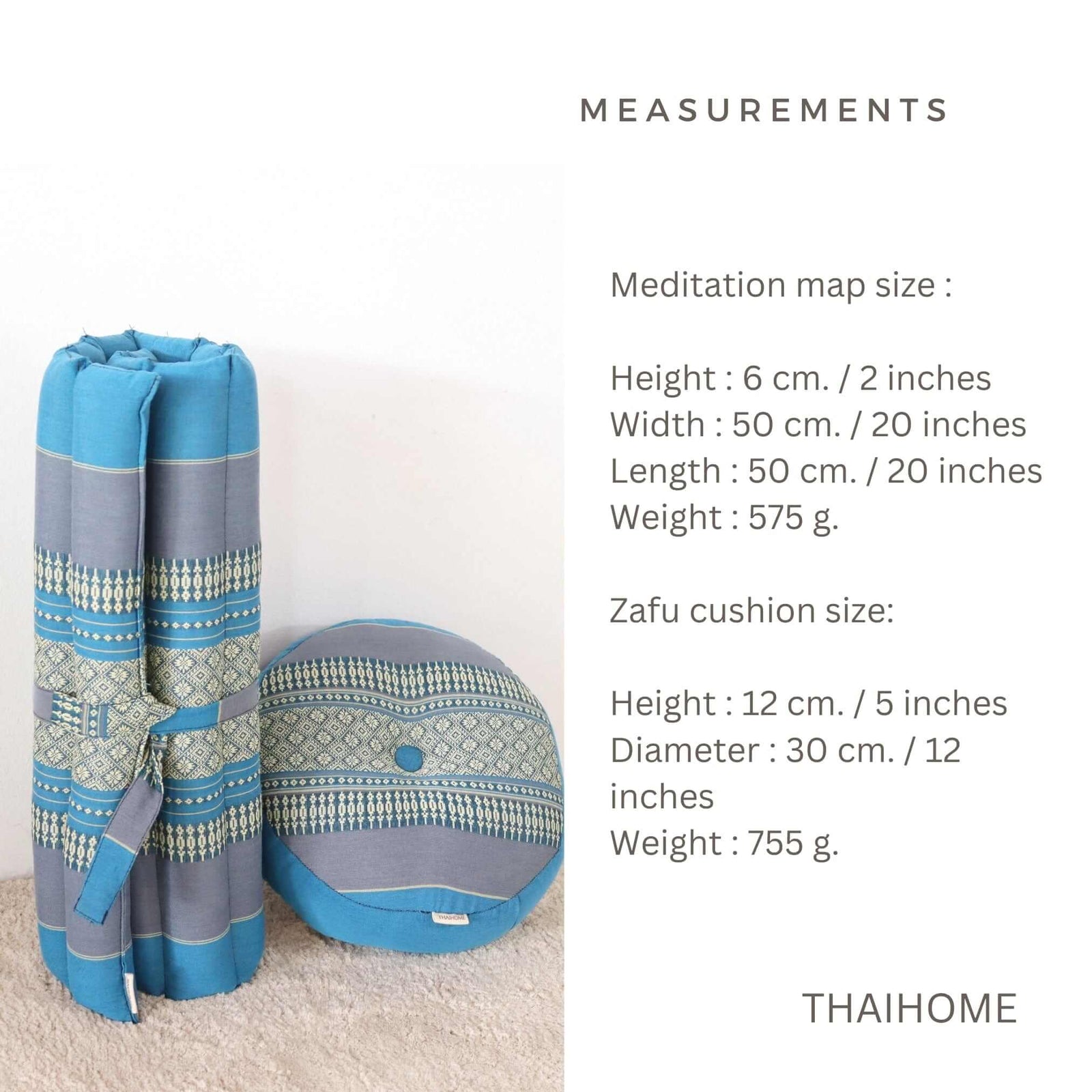 JI RA YA - Thai Meditation Cushion (Set)
