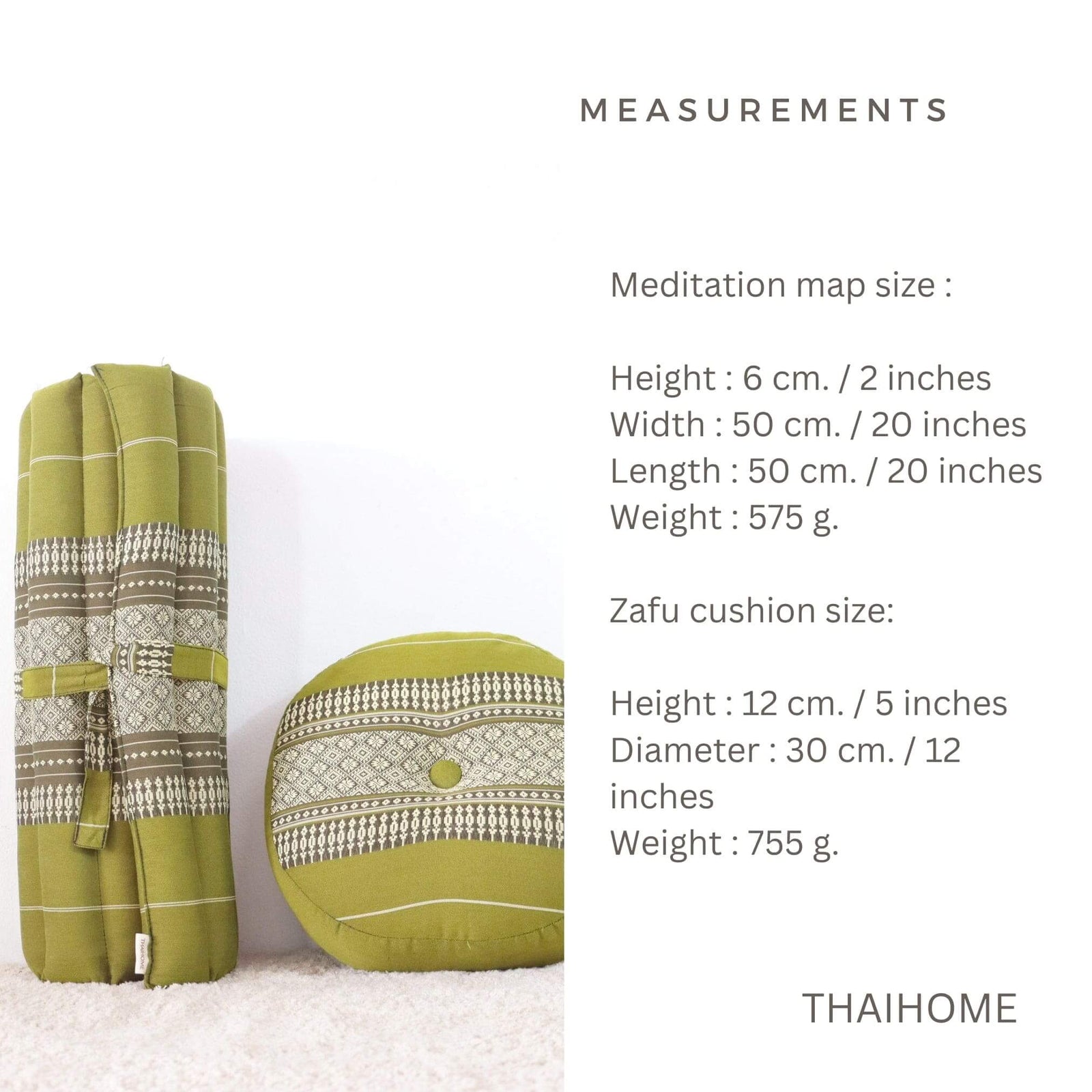 CHA NA PORN - Thai Meditation Cushion (Set)