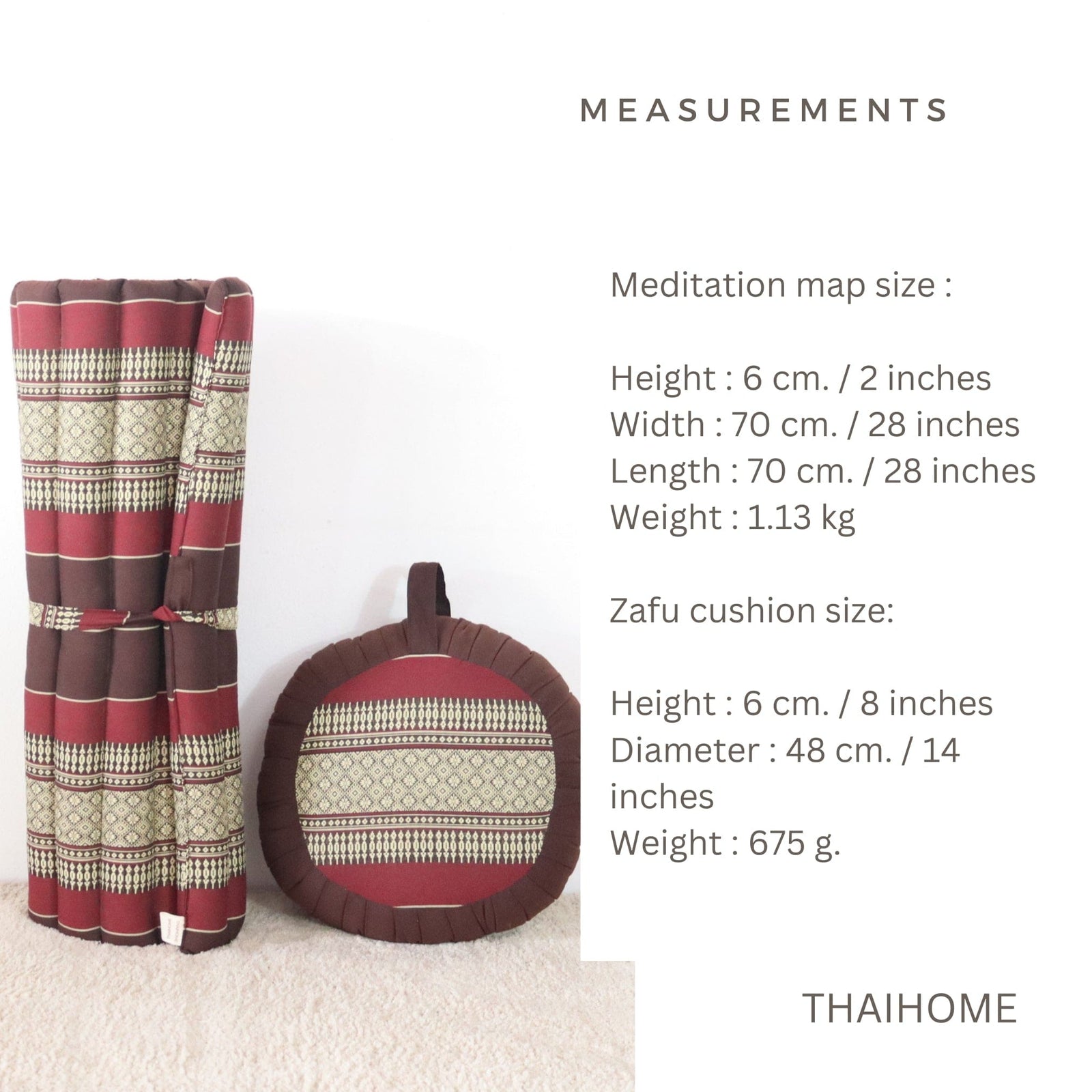 THA NI DA - Thai Meditation Cushion (Set)